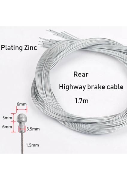 No.9 Stili Gümüş Paslanmaz Çelik Kaplama Çinko Sabit Vites Attırıcı Hız Değiştiricifren Hattı Kablo Çekirdek Iç Tel Mtb Yol Bisikleti Parçası (Yurt Dışından)