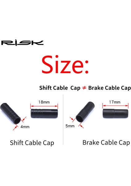 Toz GEÇIRMEZ-FREN-10PC Tarzı Rısk Bisiklet Fren Kablosu Uç Kapağı Conta Halkası Parçaları Toz Geçirmez Dış Kablo Boru Ucu Ucu Kapağı Mtb Yol Bisikleti Vites Fren (Yurt Dışından)