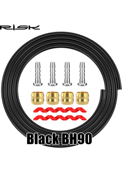 BH90-SIYAH Tarzı Rısk Rc Bisiklet Bisiklet Hidrolik Disk Fren Hortumu Yağ Borusu Kablo Yağ Iğne Ünitesi Zeytin ve Pirinç Bağlantı Ekleme Konnektörü (Yurt Dışından)