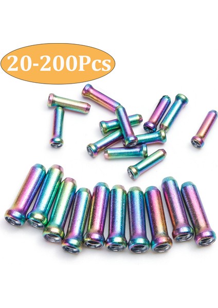 20 Adet Tarzı Adet Bisiklet Tel Uç Kapakları Alüminyum Alaşımlı Renk Attırıcı Vites Kablosu Ipuçları Yedek Bisiklet Ekipmanları Aksesuarları (Yurt Dışından) modelleri