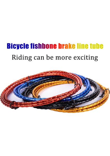 No.6 Stili Bisiklet Fren Kablo Seti Attırıcı Konut Koruma 1 M Alüminyum Alaşımlı Evrensel Bisiklet Mtb Bisiklet Balık Kılçığı Fren Vites Kablosu (Yurt Dışından)