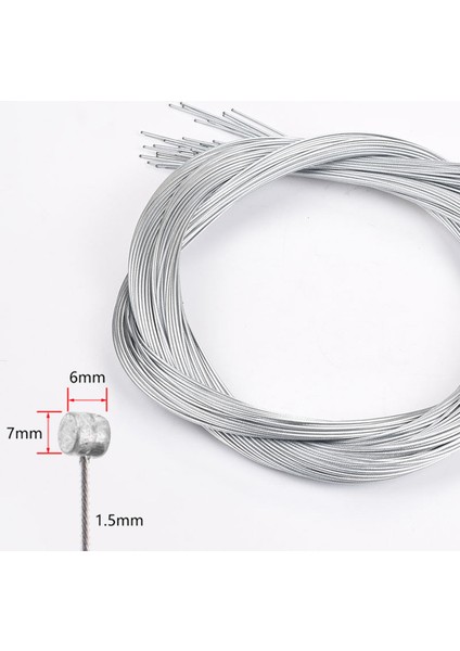 Dağ Bisikleti Tarzı Kaplamalı Vites Bisiklet Kabloları Mtb Yol Ön Arka Bisiklet Fren Hattı Attırıcı Hattı Maça Telleri Halat Bisiklet Aksesuarı (Yurt Dışından)