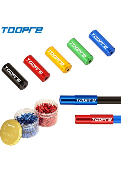 5mm-Fren-Mavi Tarzı Toopre Bisiklet Kablo Kapağı Alüminyum Alaşımlı Tb Dağ Yol Bisikleti Vites Fren Kablosu Uçları Hat Kapağı Tel Boru Fişleri (Yurt Dışından)