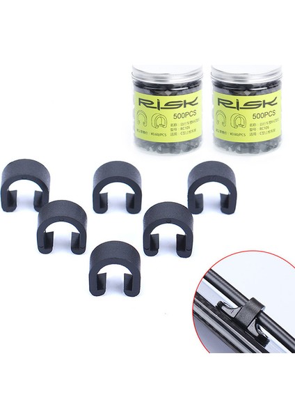 100PCS Tarzı Mtb Yol Bisikleti Downtube Fren Hatları Kılavuzu 6mm Dia.max Bisiklet Hidrolik Muhafaza Kablo Vites Hatları Kelepçesi Bisiklet Aksesuarları (Yurt Dışından)