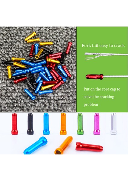 R Tarzı Lot Alüminyum Alaşımlı Bisiklet Kablo Uç Kapakları Mtb Yol Bisikleti Fren Kablo Kapağı Tel Uç Kapağı Fren Vites Attırıcı Kablo Için Uygun (Yurt Dışından) modelleri