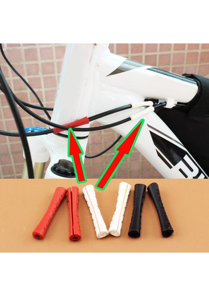 Beyaz Stil 5x Bisiklet Kablosu Koruyucu Kılıf Boru Boru Shifter Hortum Hatları Koruyucu Kapak Sarma 4mm Attırıcı Kablo, 5mm Fren Linetubing (Yurt Dışından) modelleri