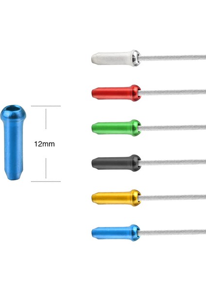 Siyah Stil Mtb Bisiklet Bisiklet Fren Shifter Iç Kablo Ipuçları Kıvrımlar Alüminyum Döngüsü Bisiklet Parçası Vites Kabloları Uç Kapakları Bisiklet Aksesuarları (Yurt Dışından)