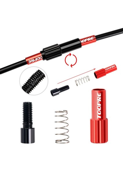 Titanyum Tarzı Ack 4mm Dağ Yol Bisikleti Bisiklet Inline Kablo Ayarlayıcı Adaptörü Ayar Vidalı Cıvata Attırıcı Vites Fren Kablosu (Yurt Dışından)