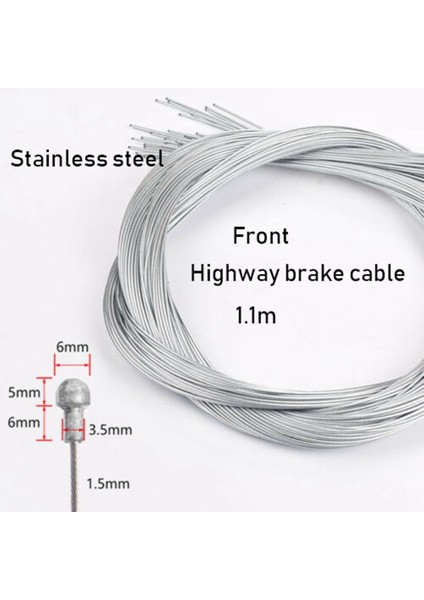 No.3 Tarzı Gümüş Paslanmaz Çelik Kaplama Çinko Sabit Vites Attırıcı Hız Değiştiricifren Hattı Kablo Çekirdek Iç Tel Mtb Yol Bisikleti Parçası (Yurt Dışından)