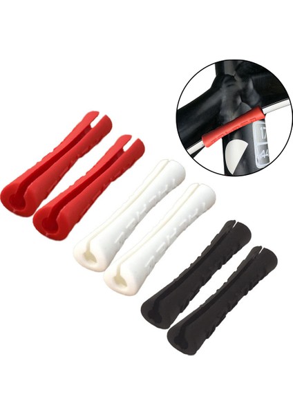 Siyah Stil 8 Adet Bisiklet Şasisi Koruyucu Kapak Mtb Bisiklet Bisiklet Kablosu Koruyucu Hat Borusu Kollu Anti Scratft Fren Bisiklet Aksesuarları (Yurt Dışından)