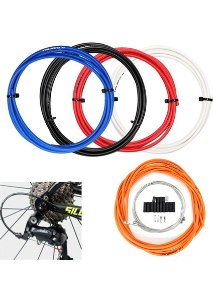 Beyaz Stil 3 M Evrensel Fren Kabloları Seti Bisiklet Attırıcı Kablo Boru Fren Hortumu Çelik Hat Mtb Yol Bisikleti Shifter Konutshift Konut (Yurt Dışından)