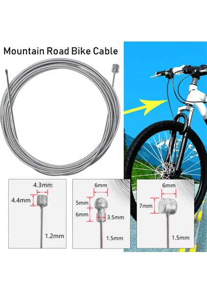 No.8 Tarzı Lver Paslanmaz Çelik Kaplama Çinko Sabit Vites Attırıcı Hız Değiştiricifren Hattı Kablo Çekirdek Iç Tel Mtb Yol Bisikleti Parçası (Yurt Dışından)