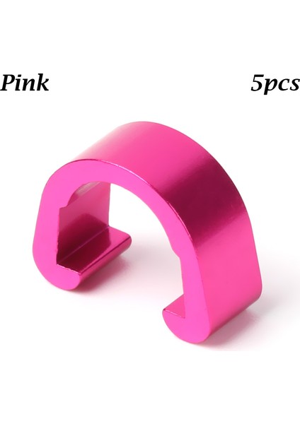 Pembe Tarzı 5 Adet Mtb Bisiklet Fren Kablosu Attırıcı Hattı Durumda Alüminyum Alaşımlı C Şeklinde Toka Klipsler Bisiklet C Klipleri Açık Bisiklet Parçaları (Yurt Dışından)