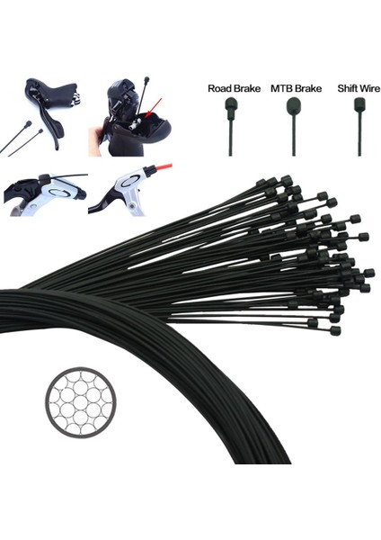 F Tarzı Bisiklet Ön Arka Bisiklet Aksesuarları Teflon Kaplı Hız Vites Kablosu Çekirdek Attırıcı Hattı Fren Iç Tel Yüksek (Yurt Dışından) fiyatları