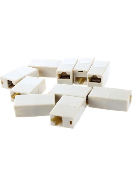 10 Adet RJ45 8P8C Çift Bağlantı Noktalı Dişi Fiş Telefon Adaptör Konnektörü (Yurt Dışından) fiyatları