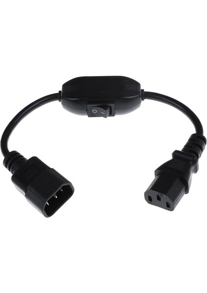 Adet Pdu Ups Güç Kablosu Kablosu, Iec 320 C14 - C13, Açma/kapama Anahtarlı 30CM (Yurt Dışından)