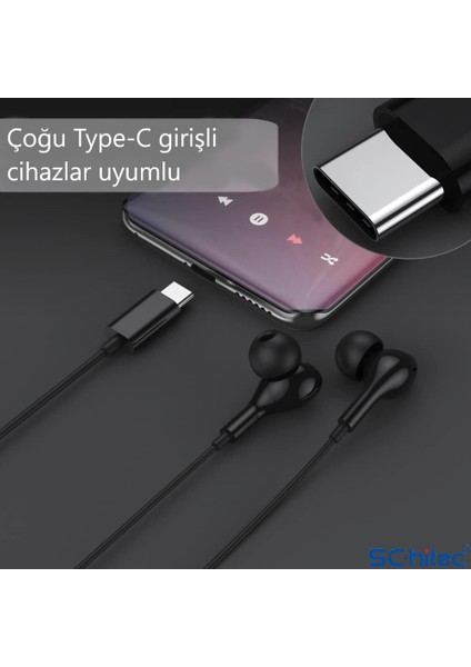 E35 Hifi Sound Bass Type-C Girişli Kablolu Kulak Içi Mikrofonlu Kulaklık Beyaz modelleri