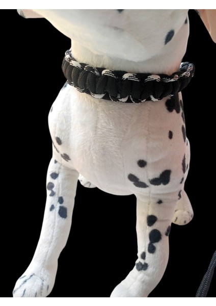 Köpek gezdirme tasması orta ve büyük ırk siyah deri-halat:14mm uzunluk:120cm tasma:ayarlamalı dog collar TB6-2
