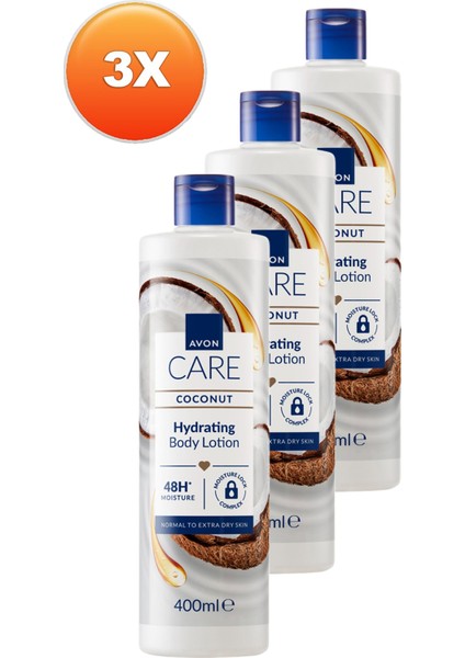 Care Hindistan Cevizi Yağı İçeren Vücut Losyonu 400 Ml. Üçlü Set