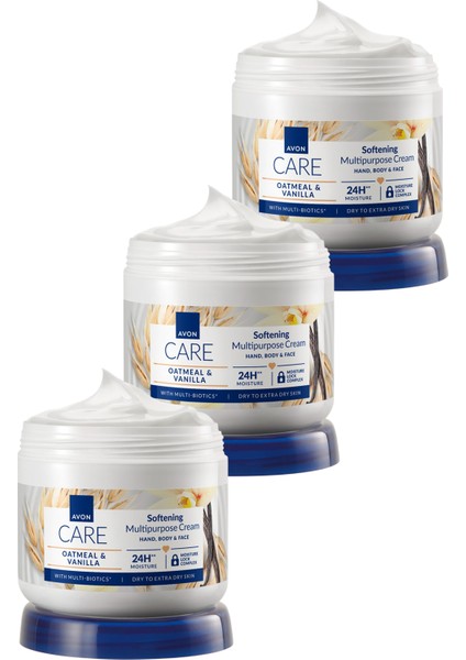 Care Vanilya Içeren E Vitaminli Kuru Ciltler Için Çok Amaçlı Krem 400 Ml. Üçlü Set