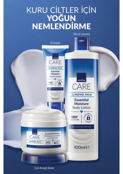 Care Gliserin ve Badem Sütü Içeren Yoğun Nemlendirici El, Yüz ve Vücut Kremi 400 Ml.
