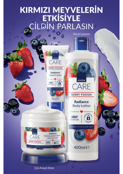 Care Yaban Mersini ve Çilek Özlü El, Yüz ve Vücut Kremi 400 Ml.