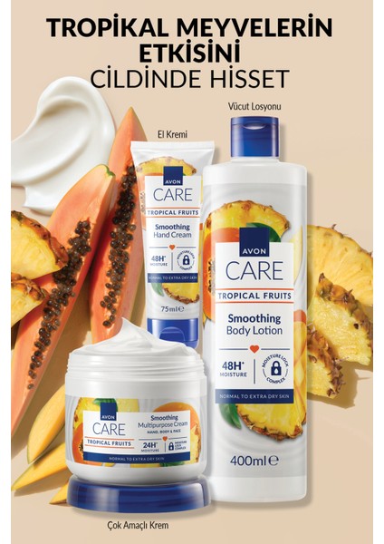 Care Tropikal Meyve Özlü El Kremi Ananas Mango Papaya 75 ml Yoğun Nemlendirme fırsatları