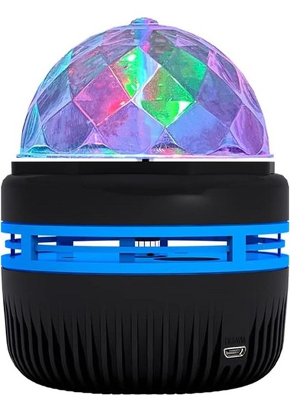 Ledx YQ x -6888 Mini USB Li 3 Watt Şarjlı Sihirli Rgb LED Disko Topu Tavan Gece Lambası