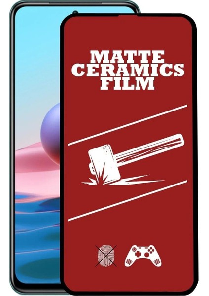 Xiaomi Redmi Note 10S Uyumlu Mat Seramik Nano Kırılmaz Ekran Koruyucu - Parmak Izi Bırakmaz