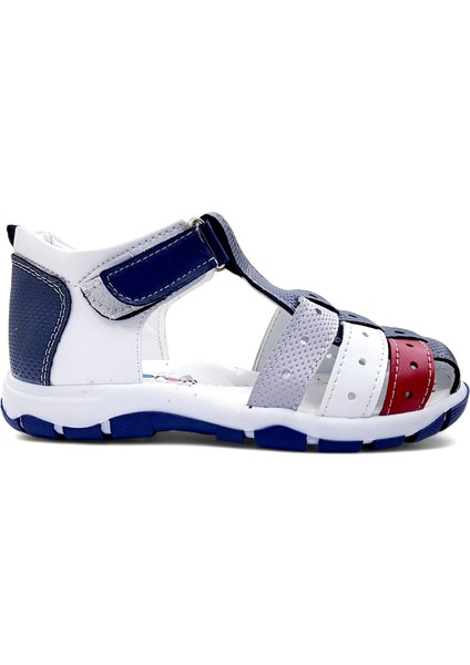 Ortopedik Erkek Çocuk Sandaleti Cayman Serisi CYM2404p Koyu Gri Lacivert 30
