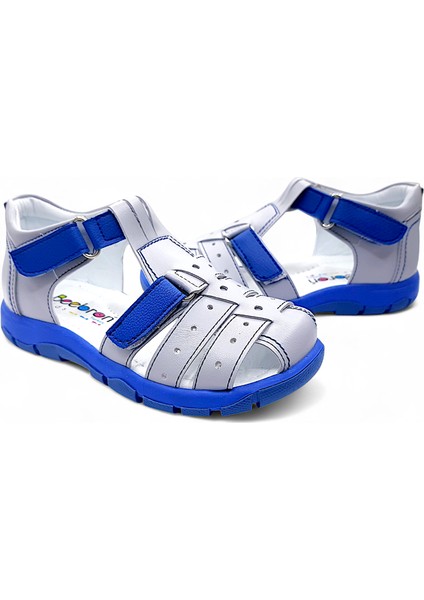 Ortopedik Erkek Çocuk Sandaleti Cayman Serisi CYM2404p Gri Saks 27