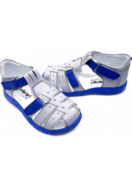 Ortopedik Erkek Çocuk Sandaleti Cayman Serisi CYM2404p Gri Saks 27