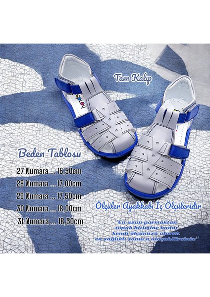 Ortopedik Erkek Çocuk Sandaleti Cayman Serisi CYM2404p Gri Saks 27