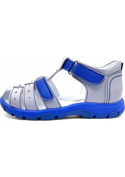 Ortopedik Erkek Çocuk Sandaleti Cayman Serisi CYM2404p Gri Saks 27