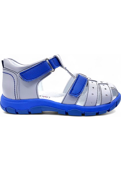 Ortopedik Erkek Çocuk Sandaleti Cayman Serisi CYM2404p Gri Saks 27