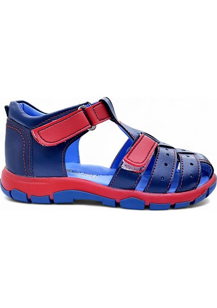 Ortopedik Erkek Çocuk Sandaleti Cayman Serisi CYM2404p Lacivert Kırmızı 28