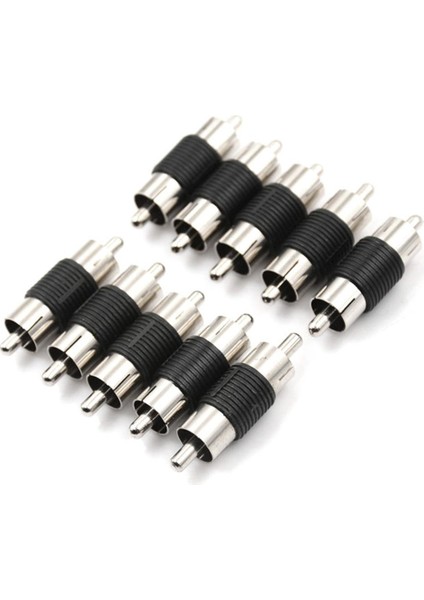 10PCS Düz Av Rca Erkek - Erkek Konnektörler Bağlayıcılar Adaptörler (Yurt Dışından)