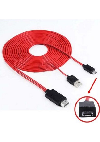 Android Telefonlar Için Mikro USB - HDMI 1080P Hd Tv Kablosu Adaptörü Samsung (Yurt Dışından) fiyatları