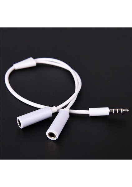 3.5mm Aux Ses Mikrofon Ayırıcı Kablo Kulaklık Kulaklık Adaptörü Erkek Kadın (Yurt Dışından)