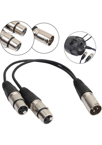 3-Pin Xlr Erkek - Çift Xlr Dişi Y Splitter Ses Adaptör Kablosu Mikrofon Için (Yurt Dışından) modelleri