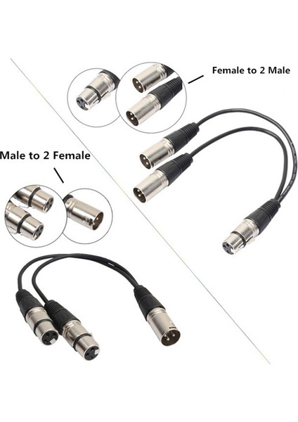 3-Pin Xlr Erkek - Çift Xlr Dişi Y Splitter Ses Adaptör Kablosu Mikrofon Için (Yurt Dışından) fırsatları