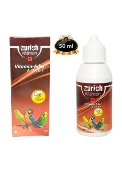 Kuş Vitamini A, D3, E, C Vitaminleri 50 ml Adec