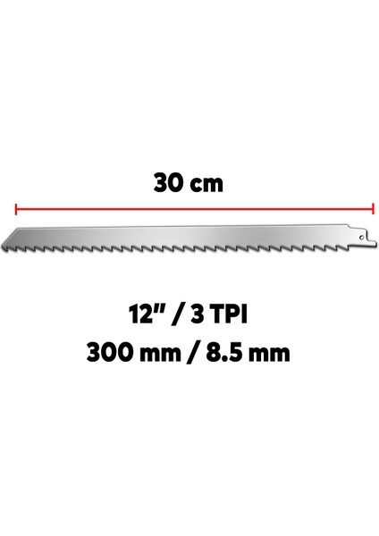 Tilki Kuyruğu Kurban Et Kemik Kesme Testeresi 5 Adet Çelik Bıçak Buz Kesme Bıçağı Ağzı Ucu 30 cm