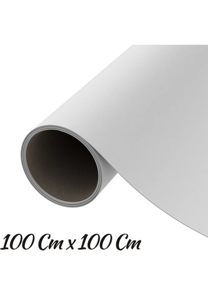 Mat Beyaz Renk Mobilya ve Dolap Kaplama Folyosu 100 cm x 100 cm