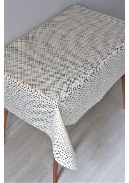 Pvc Şeffaf Kaplama Silinebilir Masa Örtüsü Çapraz Hasır