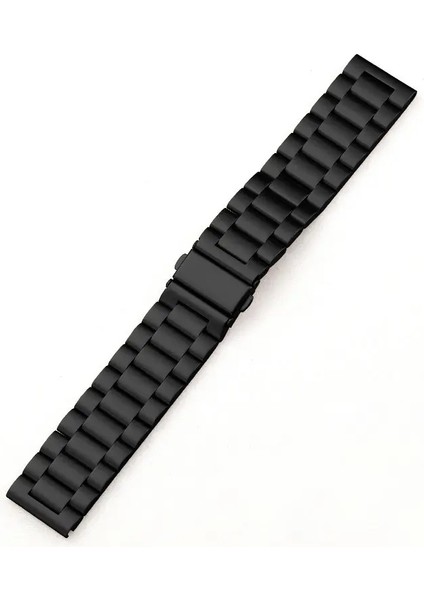 Garmin Forerunner 255 ile Uyumlu Kordon Baklava Model Paslanmaz Çelik Metal Kayış