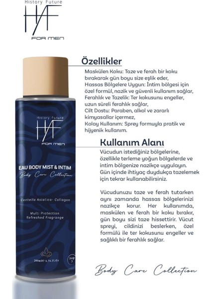 Erkek Intim Özel Bölge Temizleyici Erkek Vücut Spreyi 200 ml