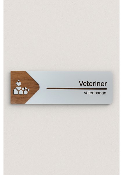 Veteriner Ofis Oda Kapı Isimliği Yönlendirme Tabelası Levhası Kişiselleştirilebilir