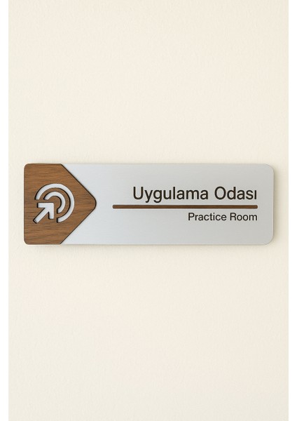 Uygulama Odası Ofis Oda Kapı Isimliği Yönlendirme Tabelası Levhası Kişiselleştirilebilir