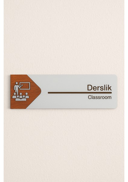 Derslik Ofis Oda Kapı Isimliği Yönlendirme Tabelası Levhası Kişiselleştirilebilir